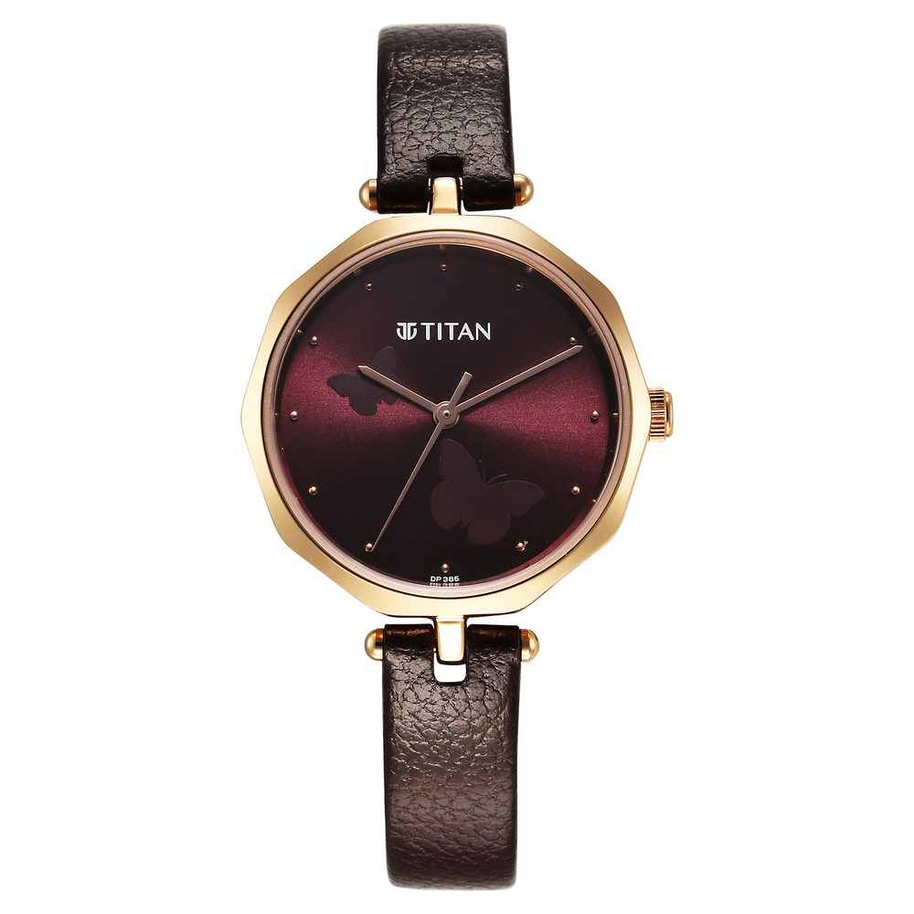 Titan Karishma Quartz Analog Silver Dial Leather Strap Watch for Men