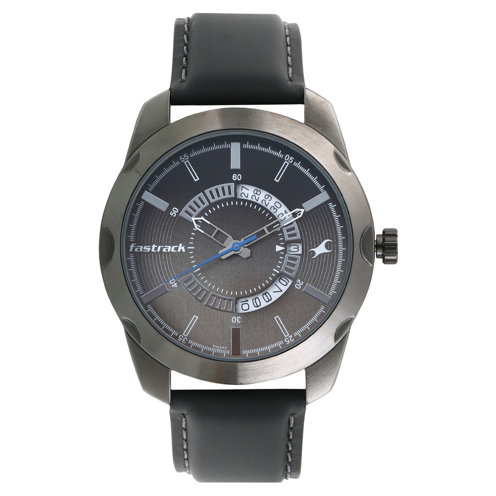 Buy Online Fastrack All Nighters Quartz Analog Black Dial Leather Strap Watch for Guys ns3123ql01 Titan