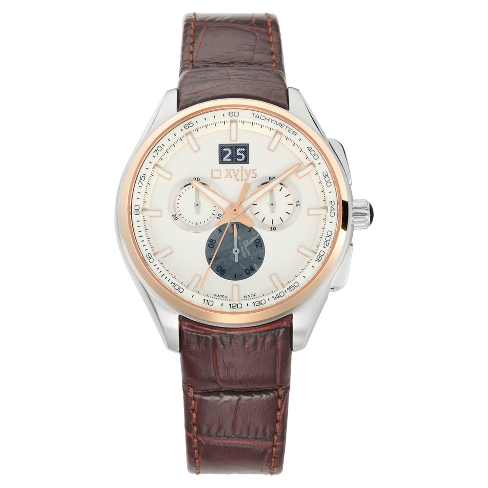 Buy Online Xylys Quartz Chronograph White Dial Metal Strap Watch for Men -  nr90009bm01 | Titan