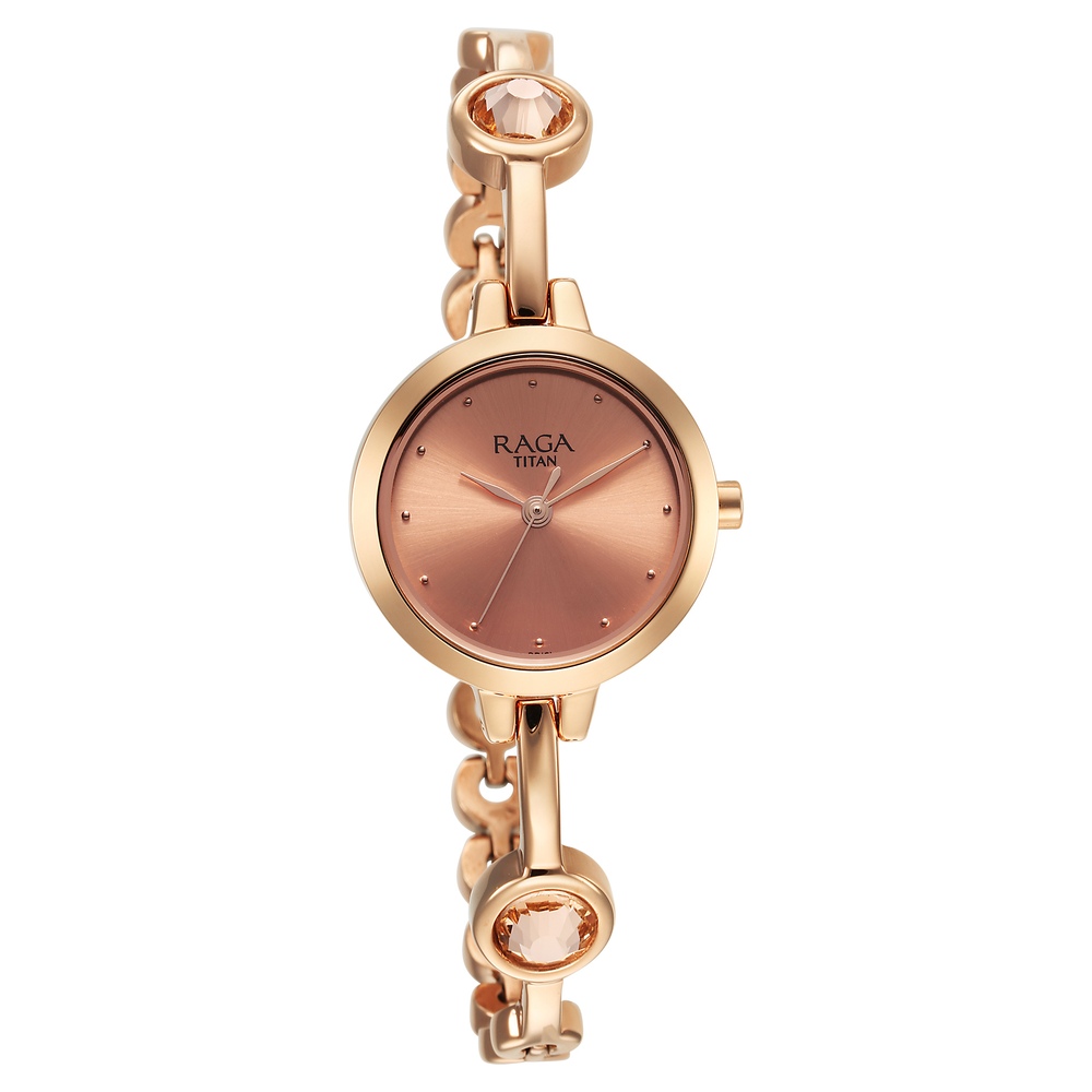 Buy Online Titan Raga Viva Quartz Analog Rose Gold Dial Metal Strap Watch For Women Ns2576wm02 1014