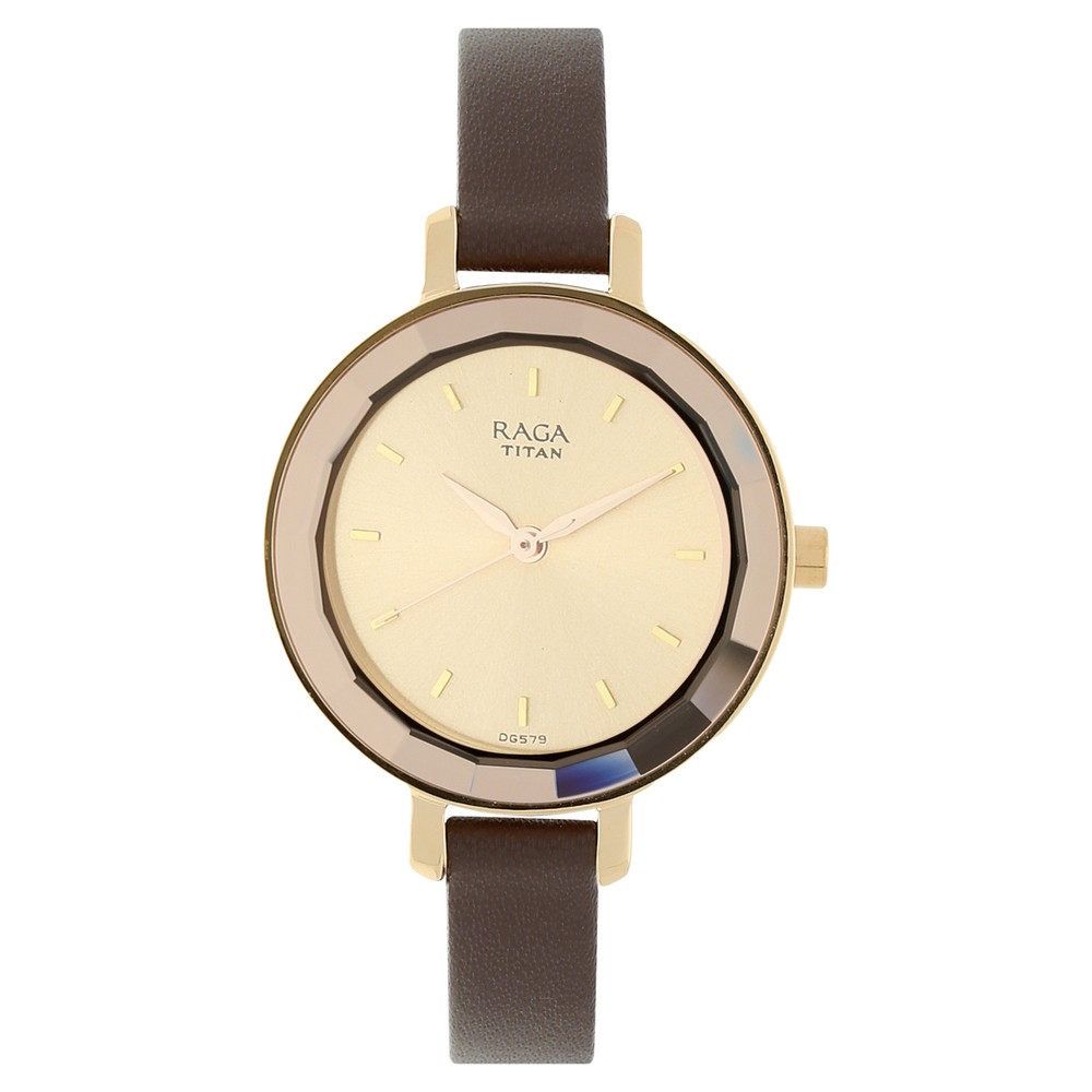 Prisma Ladies Watch Silver Titanium with Leather Strap P.1546