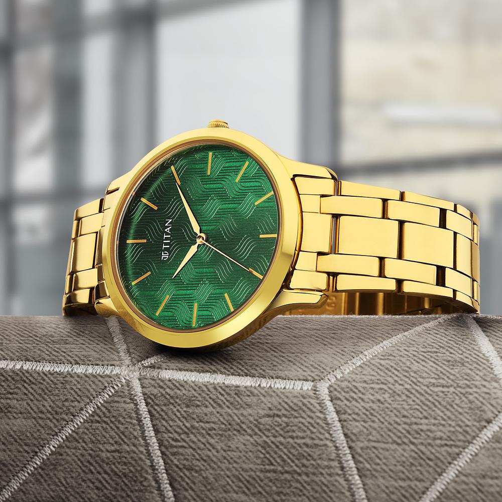 Titan Green Dial Analog Watch for Men | TITAN WORLD | Kondapur | Hyderabad