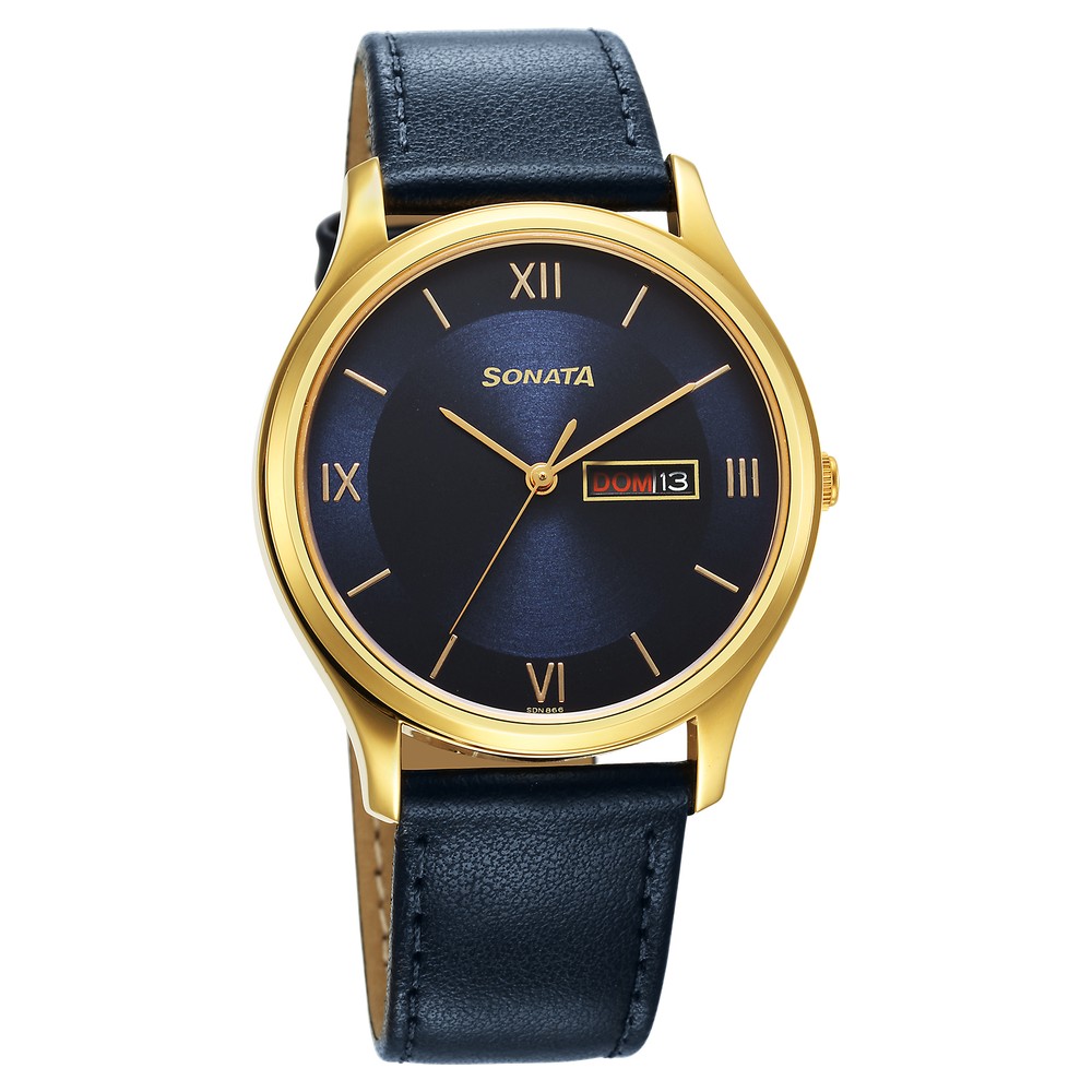 Sonata Champagne Dial Analog watch For Men-NP7954YM02W : Amazon.in: Fashion