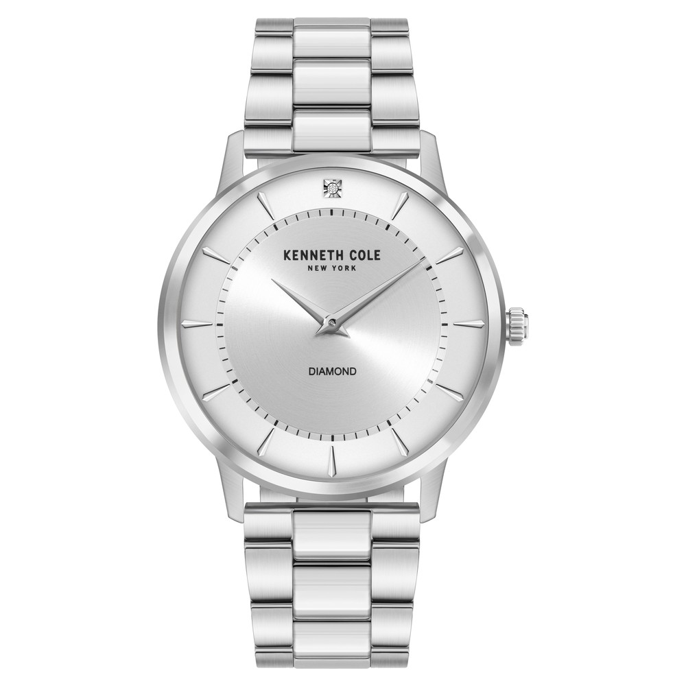 Buy Online Kenneth Cole Quartz Analog Silver Dial Stainless Steel Strap Watch for Men ndkcwgg2106304mn Titan