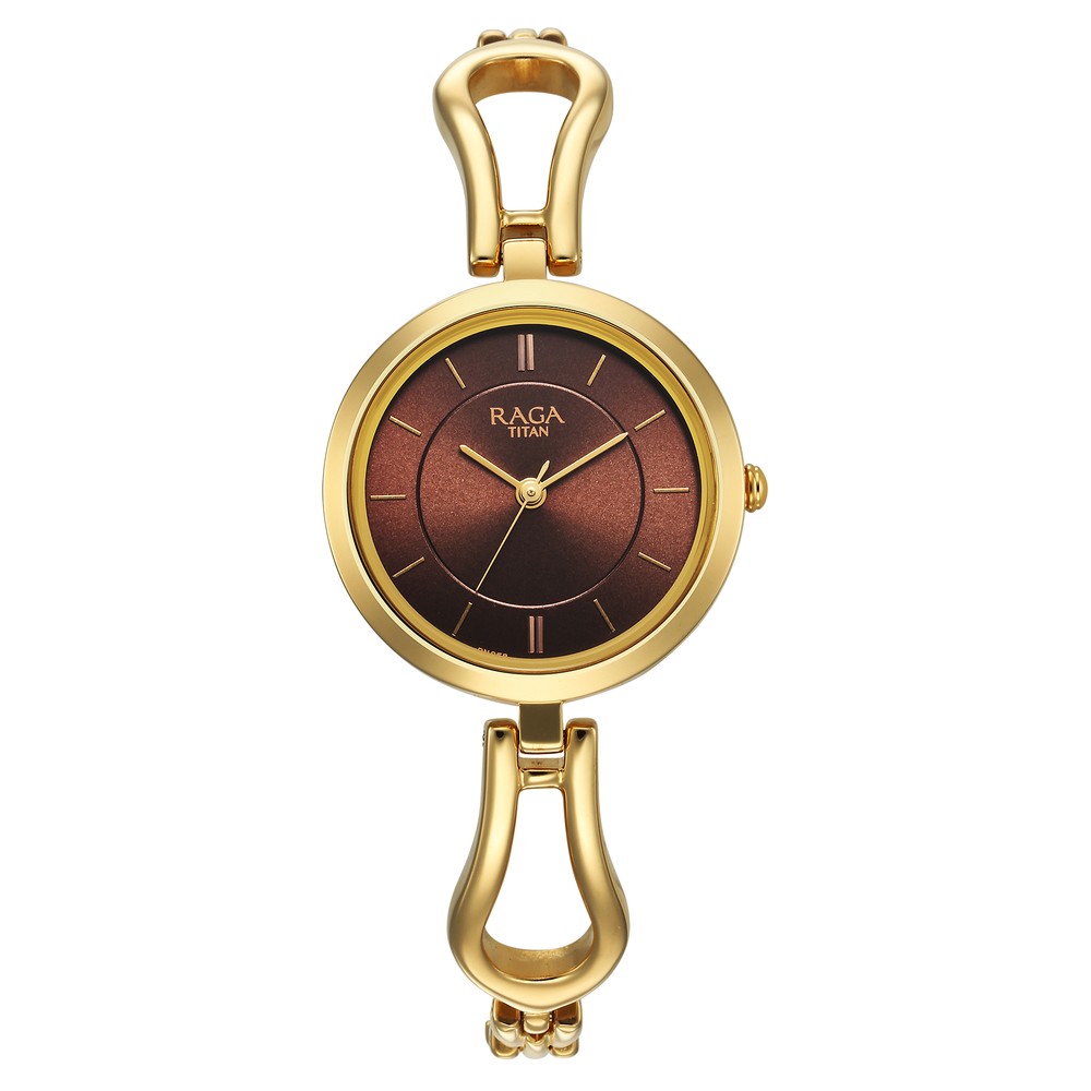 Buy Online Titan Raga Champagne Dial Watch For Women 2727ym01 Titan 3619