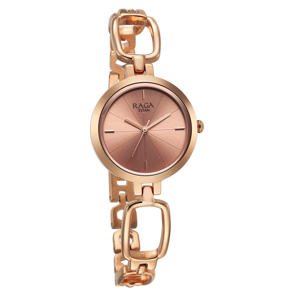 Buy Online Titan Raga Rose Gold Dial Watch for Women 2725wm01 Titan