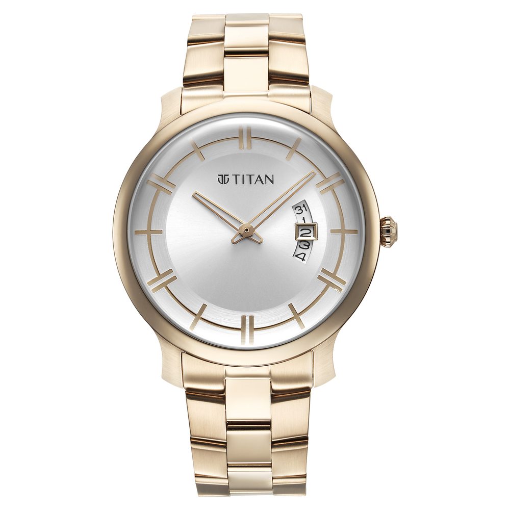 Buy Online Titan Classic Distincta Silver Dial Analog with Date ...