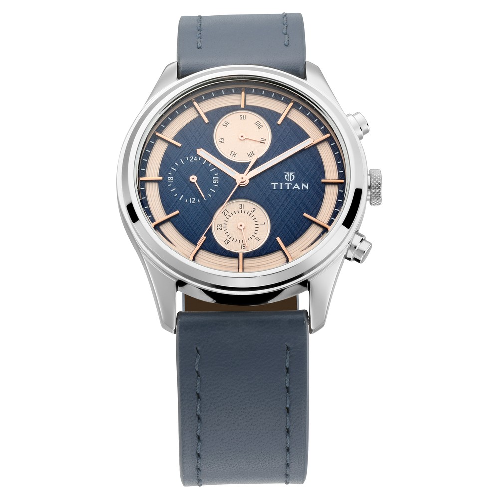 Buy Online Titan Men Round Black Watches | 1767sm02 | at Best Price |  Helios Store