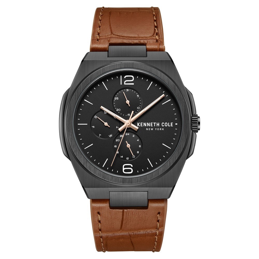 Buy Online Kenneth Cole Quartz Multifunction Black Dial Watch for Men ...