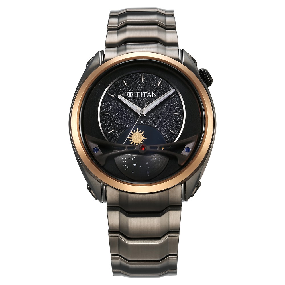 Titan 9441sl01 store smart steel watch