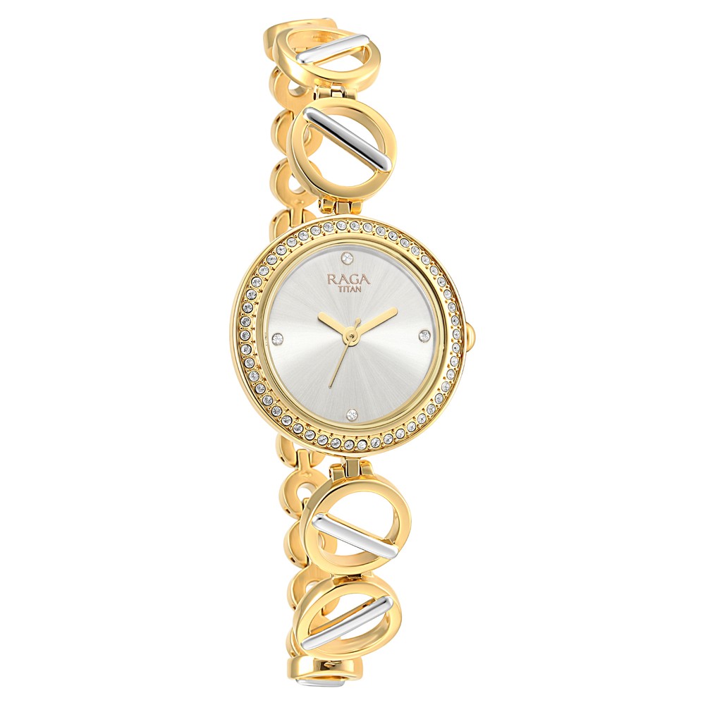 Buy Online Titan Raga Viva Silver Dial Women Watch With Metal Strap ...