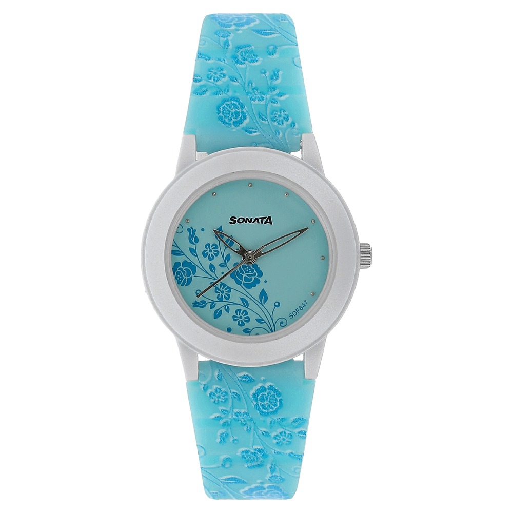 Buy Online Sonata Sf By Sonata Blue Dial Women Watch With Plastic Strap nn8992pp06 Titan India