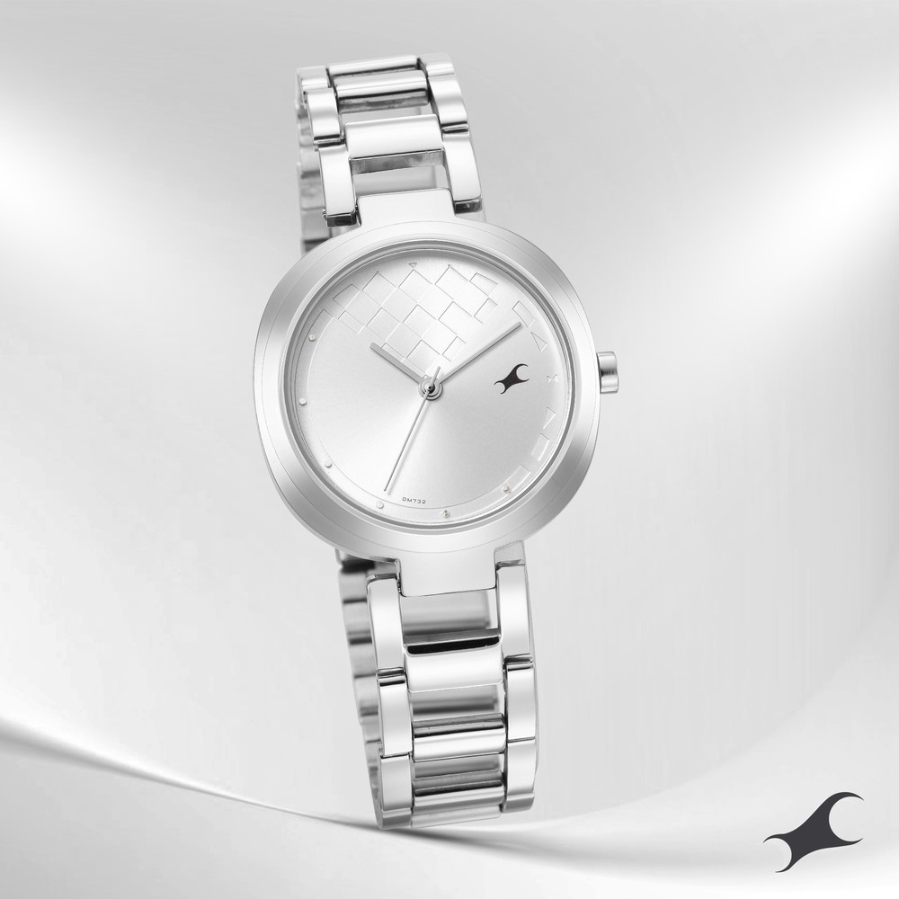 Fastrack ladies shop silver chain watch