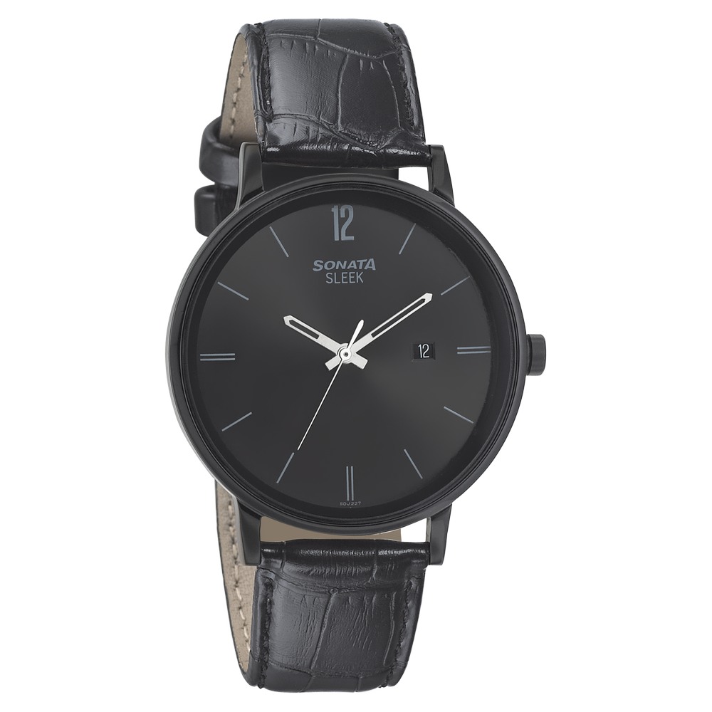 Buy Sonata Sleek Black Dial Analog Watch 7131NL04 Online at Low Prices in  India at Bigdeals24x7.com