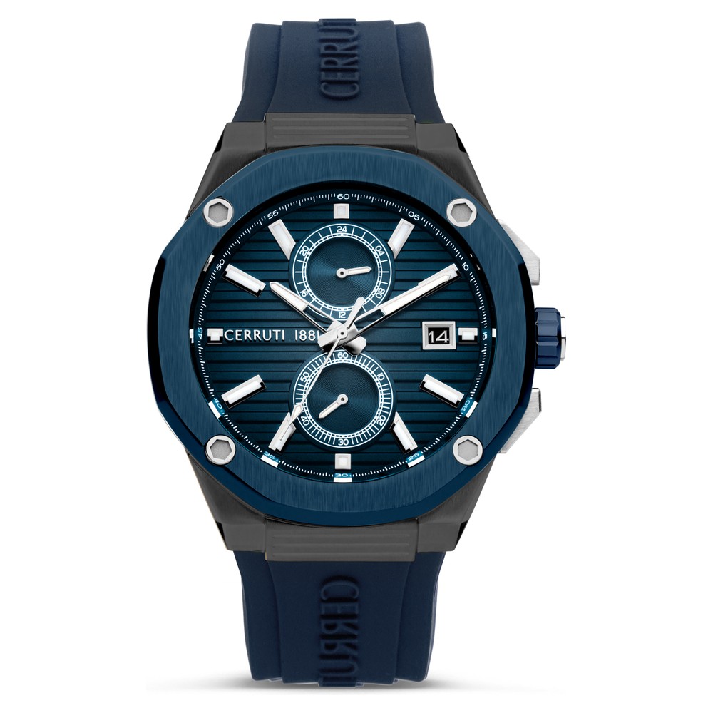 Buy Online Cerruti 1881 Blue Dial Silicone Strap Watch for Men ...