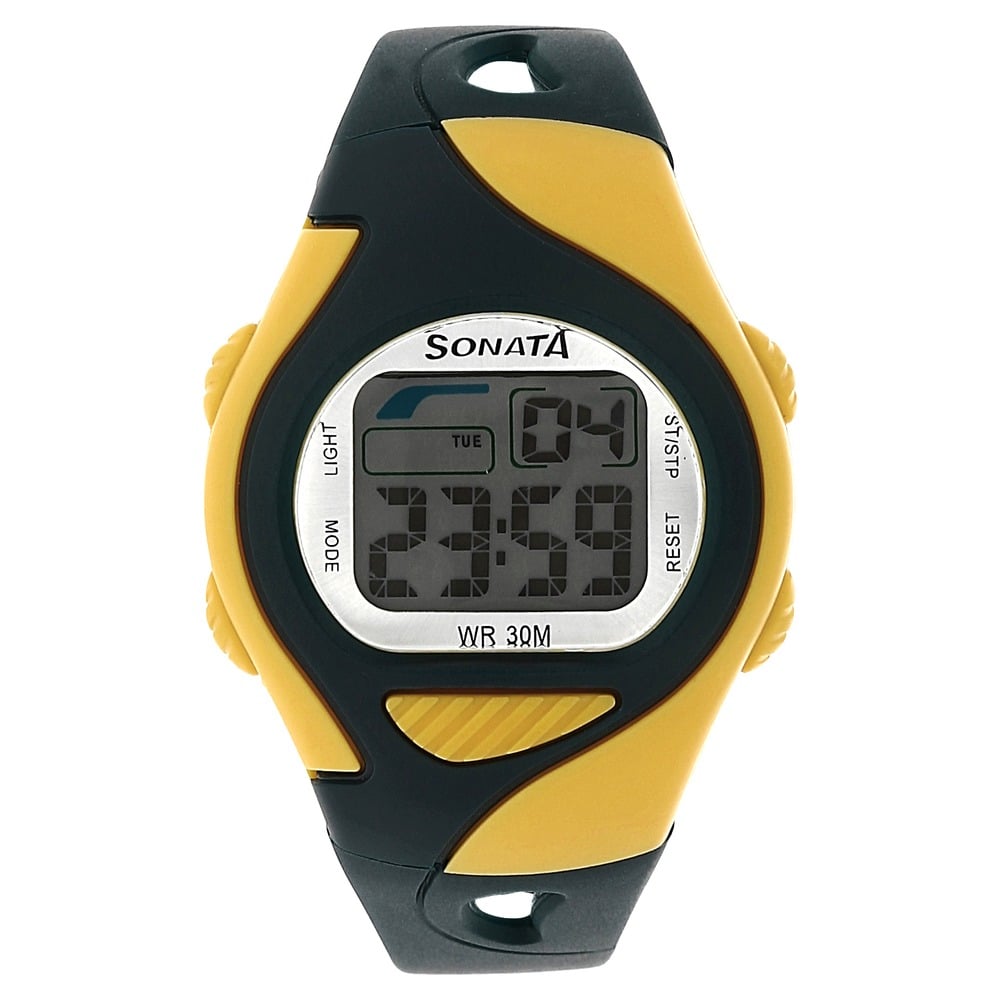 Buy Online SF Digital Grey Dial Plastic Strap Unisex Watch