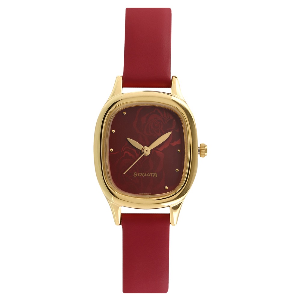 Red color ladies on sale watches