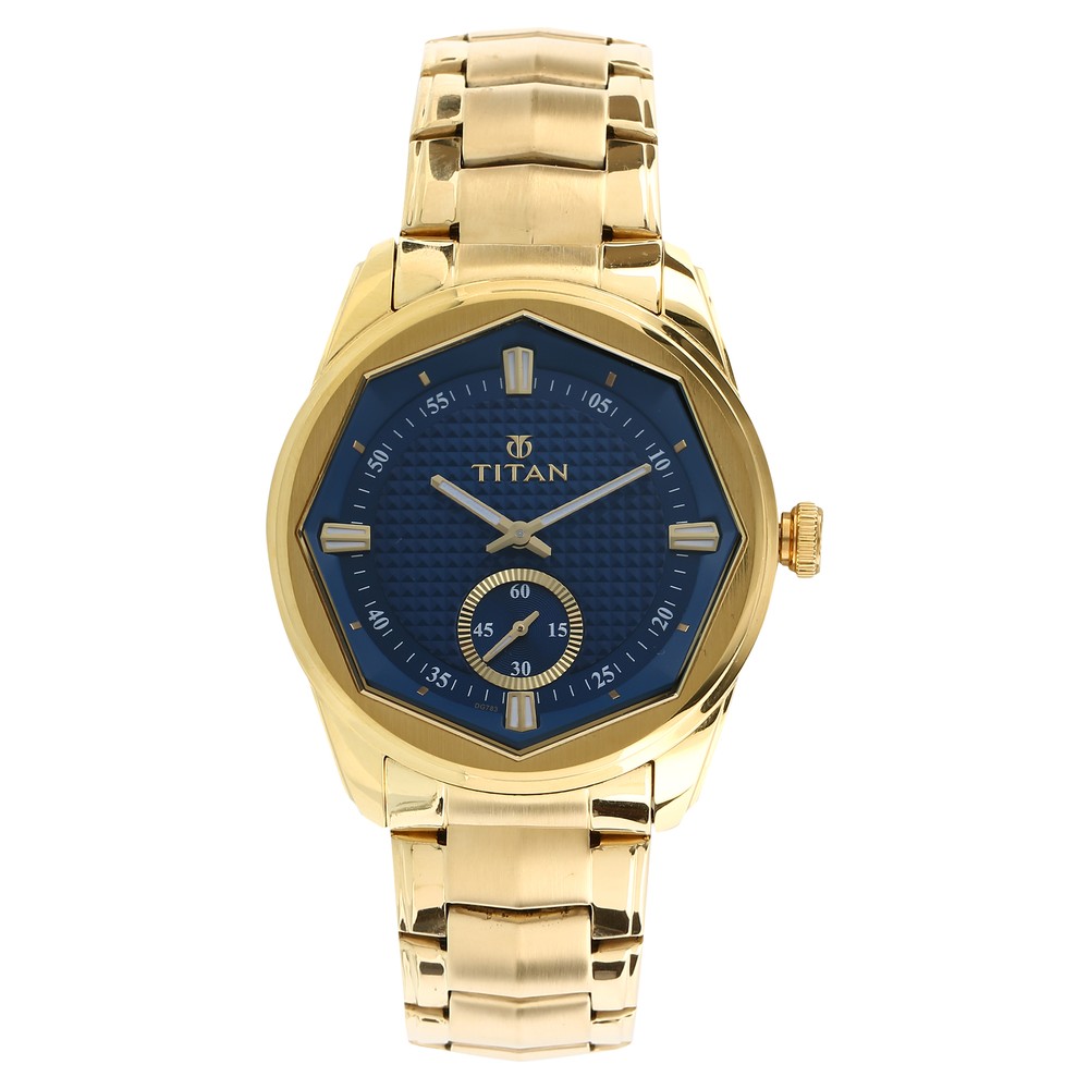 Titan Regalia Premium Blue Dial Quartz Multifunction Stainless Steel Strap  watch for Men