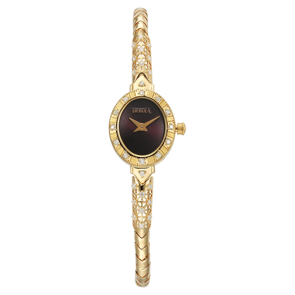 Nebula 18 Karat Solid Gold Analog Watch for Women with Diamonds studded on  Rose Gold Case, Bracelet & Dial | TITAN WORLD | RS Road | Kurnool