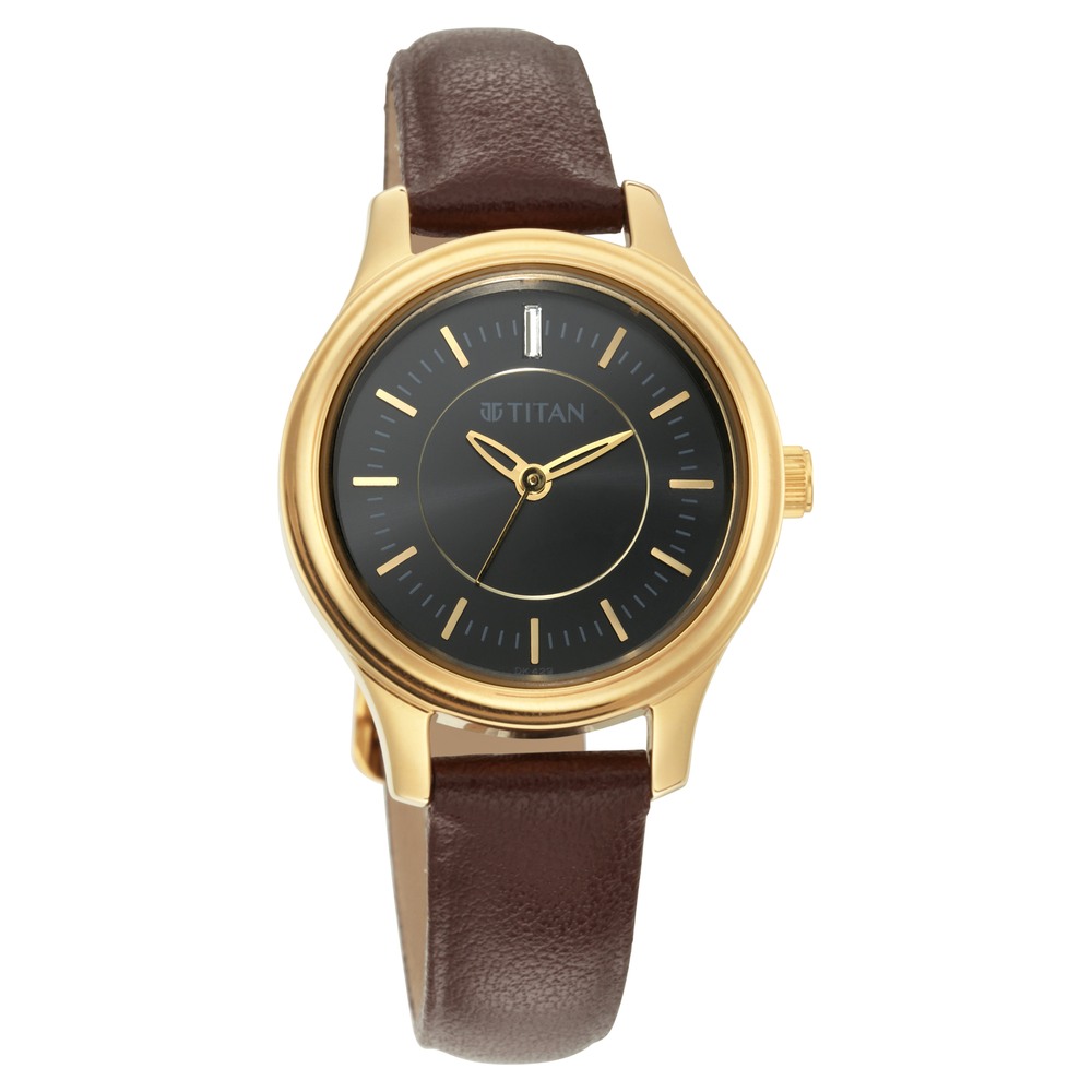 Titan watches for outlet womens with leather strap