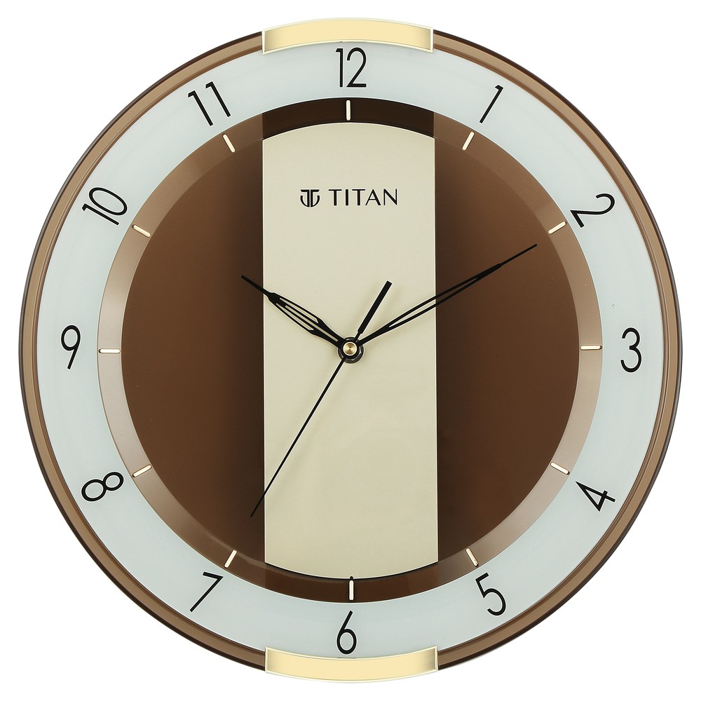 Titan Analog 30 cm X 30 cm Wall Clock (Black, With Glass, Standard) - Price  History