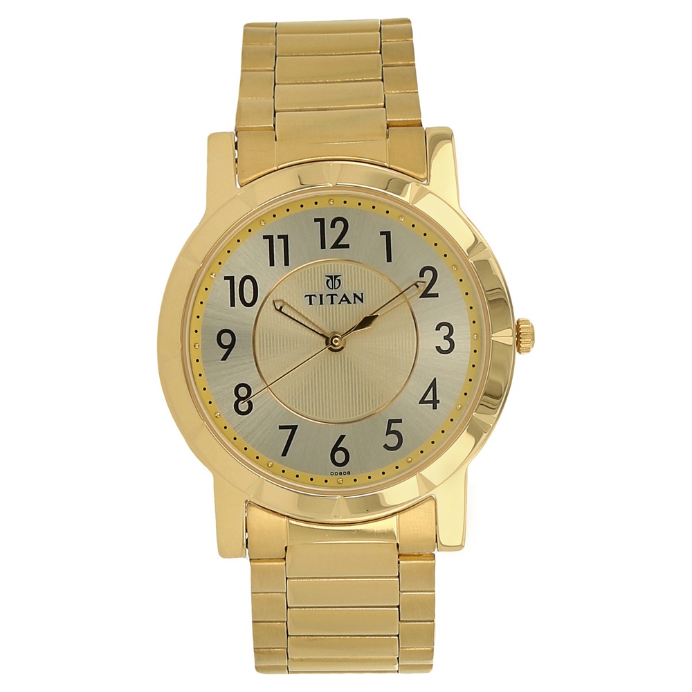 Titan champagne outlet dial analog watch