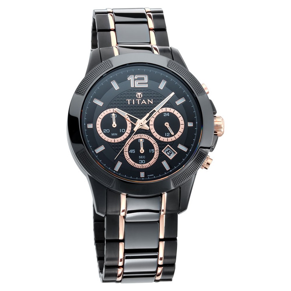 Buy TITAN Womens Raga Cocktails Black Dial Metallic Analogue Watch with Ring  - 95107YM01F | Shoppers Stop