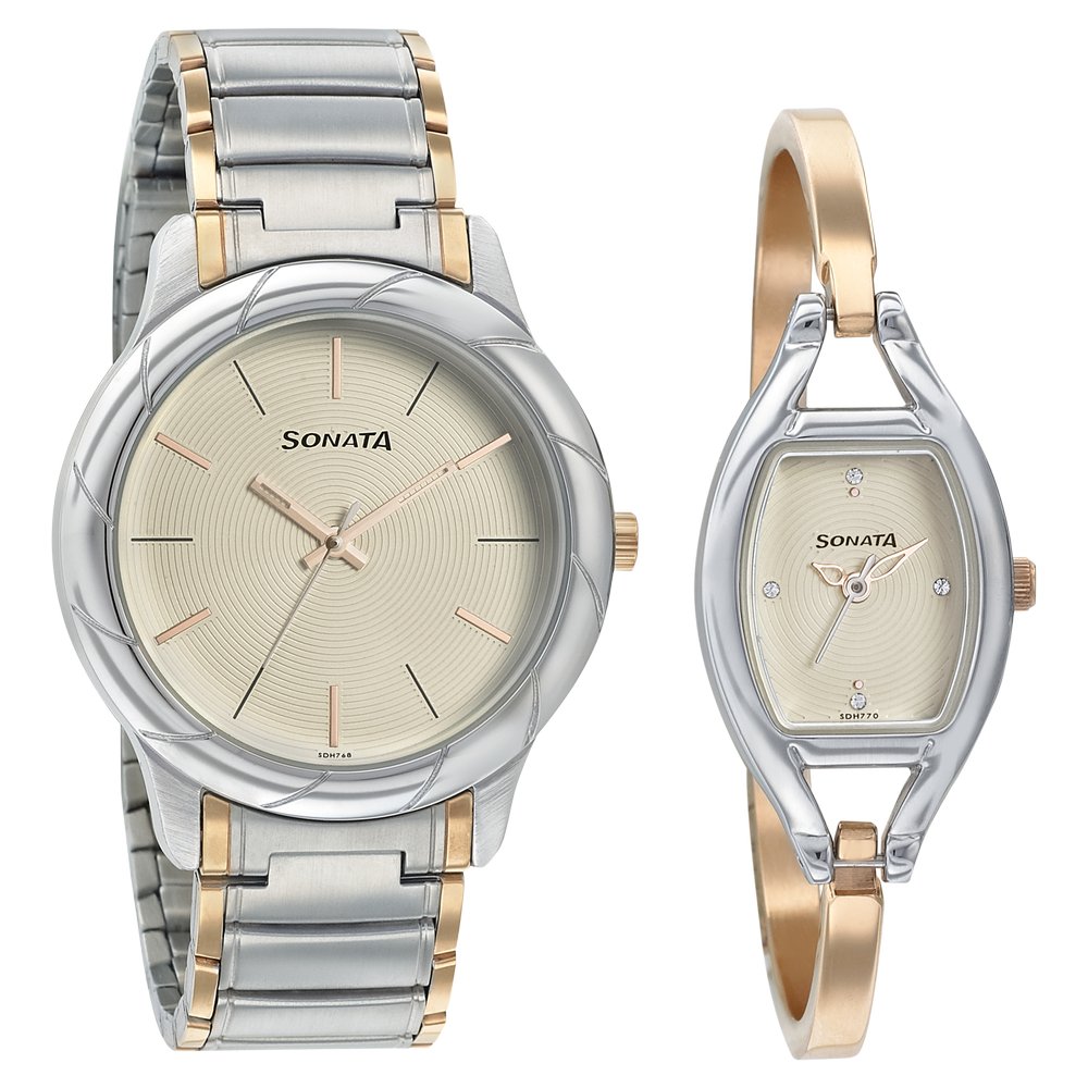 Sonata wrist deals watch pair