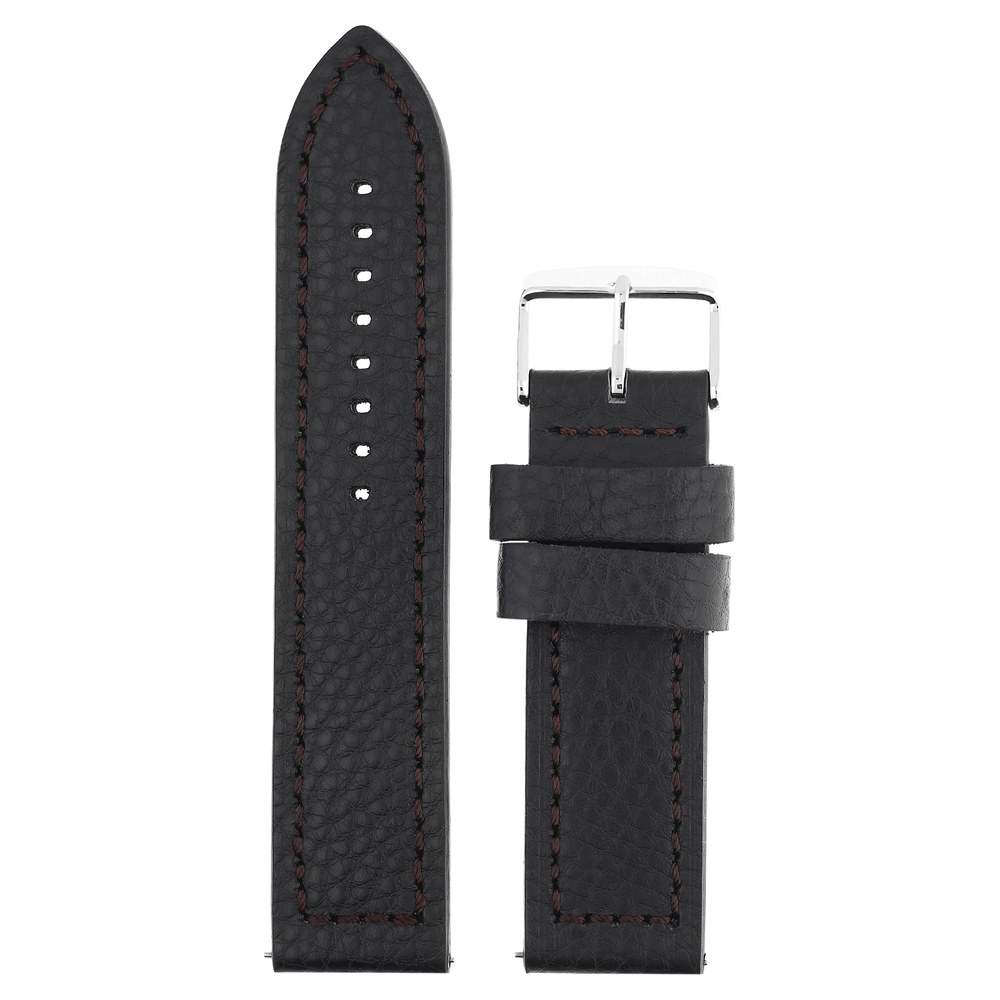 Cartier Tank Anglaise style watch strap in Black Lizard leather