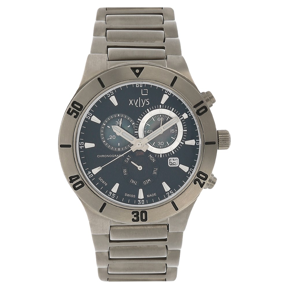 Buy Online Xylys Quartz Chronograph Black Dial Titanium Strap Watch for Men  - nr9295tm01 | Titan India