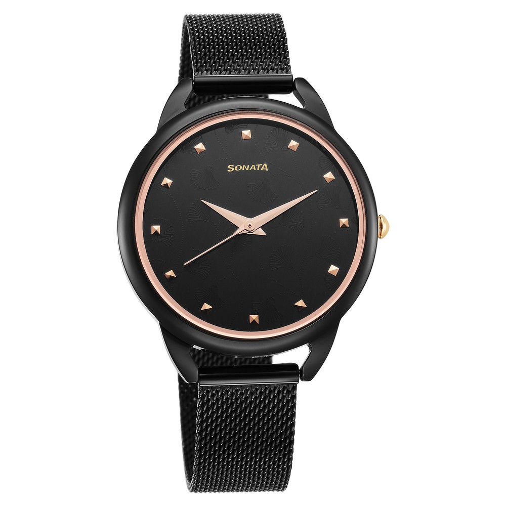 Sonata Black Dial Analog Watch for Women-NR8174NL01 : Amazon.in: Fashion