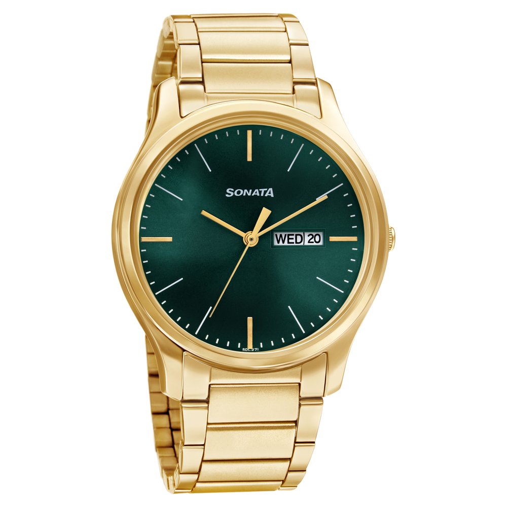 Sonata gold watch online price