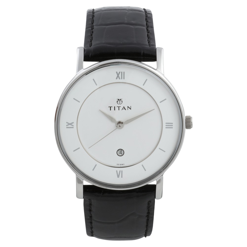 Titan watch white clearance dial