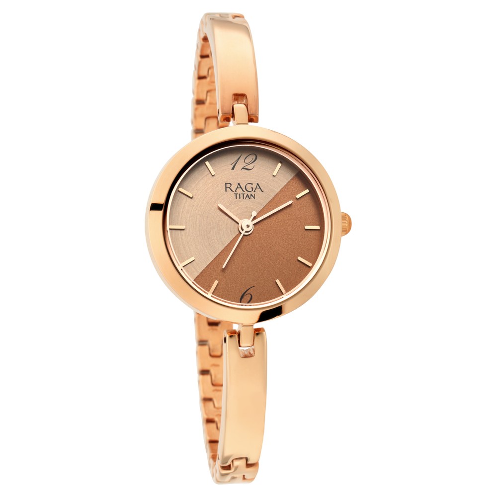 Rose gold hotsell watch titan raga